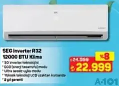 SEG INVERTER R32 12000 BTU KLİMA fiyat ve kampanya bilgisi